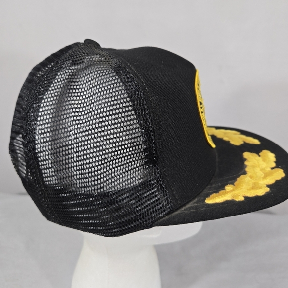 Vintage Snapback NWOT NRA HAT Mesh Trucker GOLD LEAF National Rifle Association - Picture 4 of 6